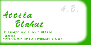 attila blahut business card